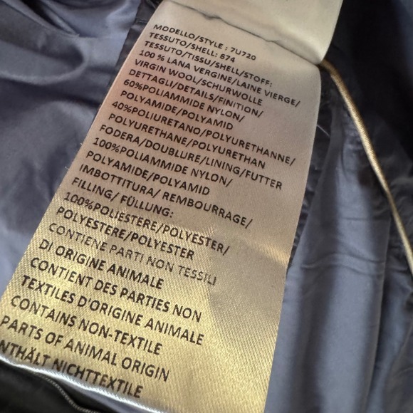 READ Gimo's Quilted Wool Jacket Coat Charcoal  Men's Sz M 38-40 (IT 50) - Picture 10 of 13